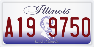 IL license plate A199750