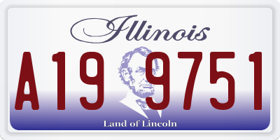 IL license plate A199751
