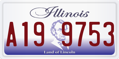 IL license plate A199753