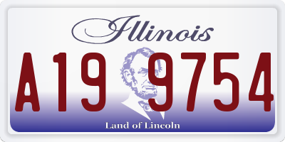 IL license plate A199754