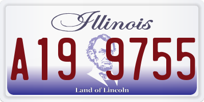 IL license plate A199755
