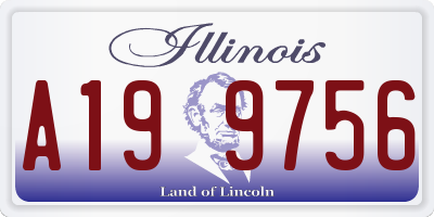 IL license plate A199756