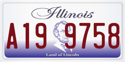 IL license plate A199758