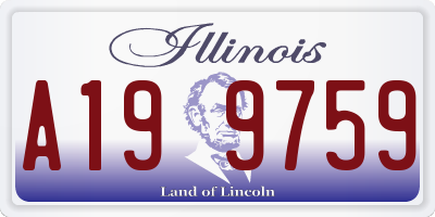 IL license plate A199759