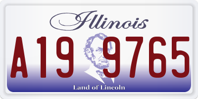 IL license plate A199765