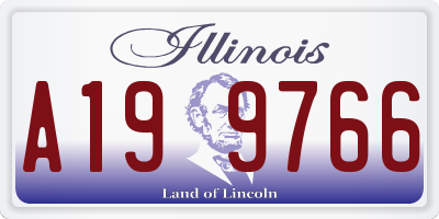 IL license plate A199766