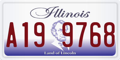 IL license plate A199768