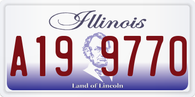 IL license plate A199770