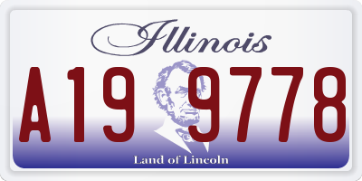 IL license plate A199778