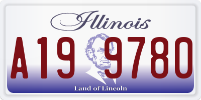 IL license plate A199780