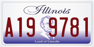 IL license plate A199781