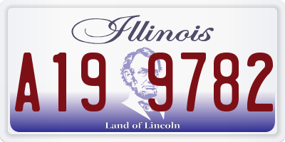 IL license plate A199782