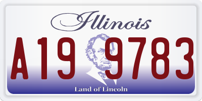 IL license plate A199783