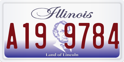 IL license plate A199784