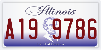 IL license plate A199786