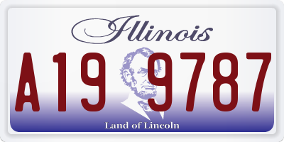 IL license plate A199787