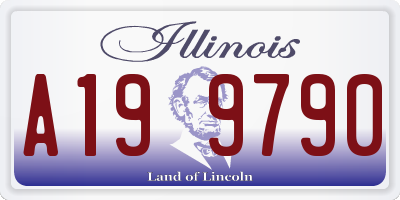 IL license plate A199790