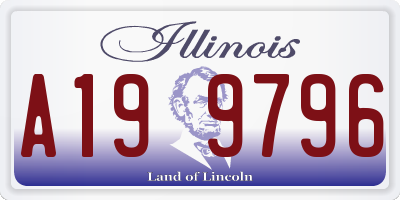 IL license plate A199796