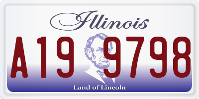 IL license plate A199798