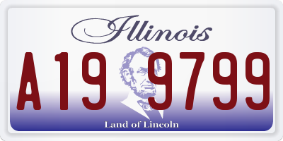 IL license plate A199799