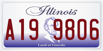 IL license plate A199806