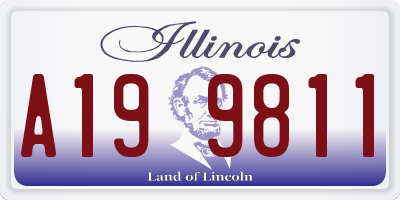IL license plate A199811