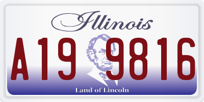 IL license plate A199816
