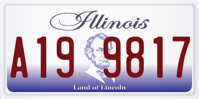 IL license plate A199817