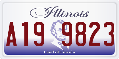 IL license plate A199823