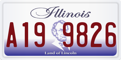 IL license plate A199826