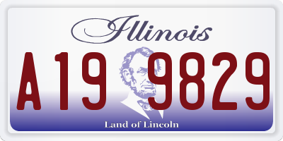 IL license plate A199829