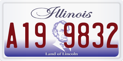 IL license plate A199832