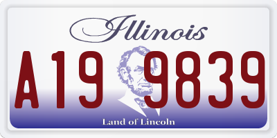 IL license plate A199839