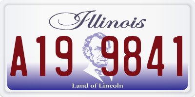 IL license plate A199841