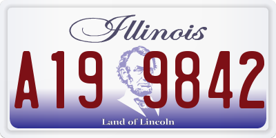 IL license plate A199842