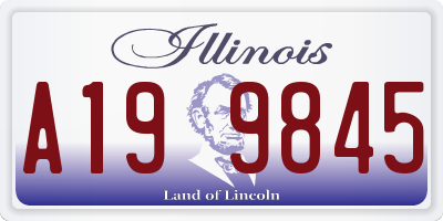 IL license plate A199845