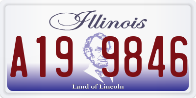 IL license plate A199846