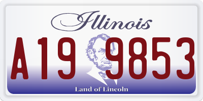 IL license plate A199853