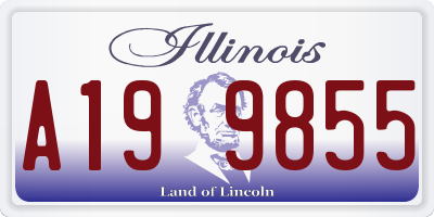 IL license plate A199855