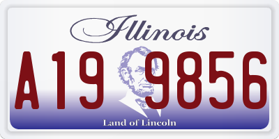 IL license plate A199856