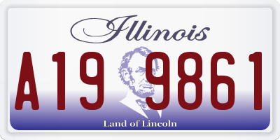 IL license plate A199861