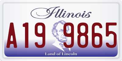 IL license plate A199865