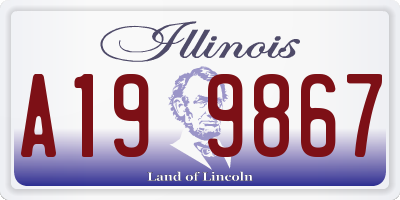 IL license plate A199867