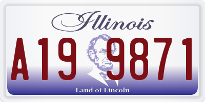 IL license plate A199871