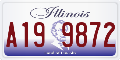 IL license plate A199872