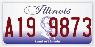 IL license plate A199873