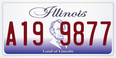 IL license plate A199877