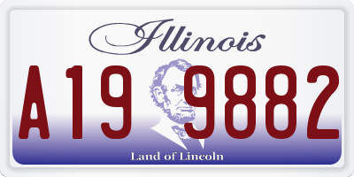 IL license plate A199882