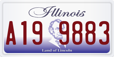 IL license plate A199883