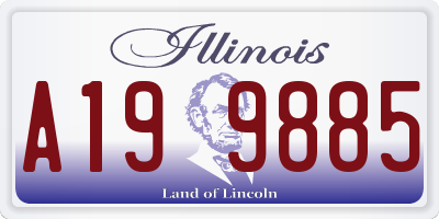 IL license plate A199885